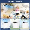 HOMCOM 14000 BTU Air Conditioning Unit, 3-in-1 Portable Air Conditioner, Dehumidifier, Cooling Fan with 24H Timer On/off, 2 Speeds, Remote Control, LED Display, 24H Timer, Window Venting Kit, 40m²