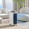 HOMCOM Portable Air Cooler, 3-in-1 Evaporative Air Cooler with 5L Water Tank, Oscillation, 3 Fan Speeds, 3 Modes, 2 Ice Packs, 7H Timer, LED Display, for Home Office