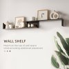 HOMCOM Modern TV Cabinet with Wall Shelf, TV Unit with Storage Shelf and Cabinet, for Wall-Mounted 65