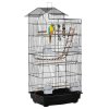 PawHut Bird Cage for Budgies, Finches, Canaries w/ Accessories, Toys, Tray, Handle, 46 x 36 x 100cm - Black