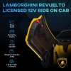 AIYAPLAY Lamborghini Revuelto Licensed Electric Car for Kids with Butterfly Doors, 12V Kids Electric Ride On with Suspension, Remote Control, LED Lights, Horn, USB, MP3 for 3-5 Years, Yellow