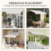 Outsunny Awning Replacement Canopy, Water Resistant UPF 50+ Sun Shade Cover for 3 x 2.5 m Garden Awning (Fabric Only), Cream White