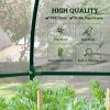 Outsunny Walk-In Greenhouse with Zipped Roll Up Doors, Lean-to Small Greenhouse with Plastic Cover and Sloping Top for Flowers, Vegetables and Herbs, 214cm x 118cm x 212cm, Clear