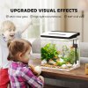 PawHut Aquarium, 13L Glass Fish Tank with Filter, LED Lighting, Water Pump, for Bettas, Guppies, Mini Parrot Fishes, Shrimp, Goldfish, 29 x 20 x 30.5cm