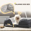 PawHut Dog Sofa Bed Pet Bed Dog Mattress with Removable Washable Cover, Anti-Slip Bottom, for Small Sized Dogs, 70L x 50W x 18Hcm - Charcoal Grey