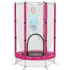 AIYAPLAY 4.6ft Kids Trampoline with Safety Enclosure Net, Recreational Toddler Trampoline for Indoor Outdoor Use, Ages 3-6 Years, Sun Pattern