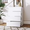 HOMCOM Chest of Drawers, 4 Drawers Storage Cabinet Floor Tower Cupboard for Bedroom Living Room, White