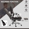 Vinsetto Office Chair with 6-point Vibration Massage and Heat, PU Leather High Back Recliner Desk Chair with Adjustable Height, Armrest, Footrest for Home, Dark Brown
