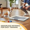 PawHut Dog Toilet Tray, Dog Litter Pee Pad Tray for Training Dogs, Dog Potty Tray Puppy Tray Pad Holder for Indoor, Balcony, Outdoor, 63 x 49 x 6cm