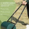 Outsunny 30 L Heavy Duty Water Or Sand Filled 30cm Garden Steel Lawn Roller Drum - Dark Green