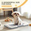 PawHut Dog Toilet Tray, Dog Litter Pee Pad Tray for Training Dogs, Dog Potty Tray Puppy Tray Pad Holder for Indoor, Balcony, Outdoor, 46.5 x 34 x 5.5cm