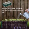 Outsunny 216L Rectangle Raised Garden Bed Box with Weatherized Steel Frame for Vegetables, Flowers and Herbs, 120 x 60 x 30.5cm, Green