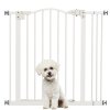 PawHut Pressure Fit Dog Stair Gate No Drilling Safety Gate Auto Close for Doorways, Hallways, 74-87cm Adjustable, 78cm Tall, White
