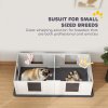 PawHut Whelping Box for Dogs with Water-Resistant Washable Whelping Pad, Dog Whelping Box with Clear Panels, Adjustable Entrance, Two Room Design, Non-Slip Foot Pads, for Small Dogs, 164 x 80cm