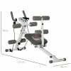 HOMCOM 2-IN-1 Core Abdominal Ab Trainer Sit Up Bench with LCD Screen, Adjustable Fitness Crunch Machine for Home GYM