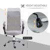 HOMCOM Mesh Office Chair, High Back Computer Desk Chair, Swivel Chair with Height Adjustable, for Home, Light Grey