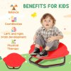 AIYAPLAY Sensory Spinning Chair for Kids, Planet-Shaped Swivel Chair for Balance and Coordination Training, Multi-Position Spinning Seat with Non-Slip Base, Red
