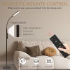 HOMCOM LED Floor Lamp, Standing Lamp with Remote & Touch Control, Stepless Dimmable Colours Temperature & Brightness, 360° Adjustable Gooseneck, 1 Hour Timer, Memory Function for Living Room, Black