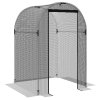 Outsunny Fruit Cage Bird Netting, Heavy Duty Fruit and Vegetable Protection Tent with Zipped Door, Anti Bird, Insects, Small Animals, 1.2 x 1.2 x 1.9m, Black