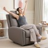 HOMCOM Recliner Armchair, Manual Reclining Chair with Adjustable Leg Rest and Reclining Functions, Modern Microfibre Overstuffed Lounge Seating for Living Room, Bedroom, Grey