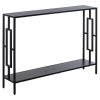 HOMCOM Industrial Console Table with Storage Shelf, Narrow Hallway Dressing Desk with Metal Frame for Living Room, Bedroom