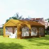 Outsunny 6m x 4m Marquee Party Tent, Heavy Duty Wedding Canopy with Sidewalls, Doors, Windows, Galvanised Garden Gazebo for Parties Events, Yellow