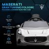 AIYAPLAY Maserati Licensed Electric Car for Kids, 12V Kids Electric Car with Remote Control, LED Light, MP3, Music, Soft Start, Horn, Ride on Car for 3-5 Years, Grey