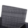 Outsunny 2 Seater Rattan Sofa with Cushions, Wicker Garden Loveseat with Armrests, Outdoor Garden Sofa Couch with Metal Frame for Patio, Mixed Grey