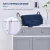 kleankin 75x60cm Freestanding Bathroom Storage Cabinet Unit w/ 2 Drawers Cupboard Adjustable Shelf Metal Handles Traditional Style 