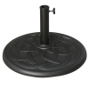 Outsunny 19KG Resin Umbrella Base Garden Parasol Base Stand Round Sun Shade Holder Suitable For Pole Between 38mm to 48mm