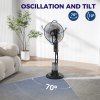 HOMCOM Pedestal Fan with Water Mist Spray, Spray Misting Fan with 70° Oscillation, Tilt Head, 3 Speeds, 3 Modes, Adjustable Mist, 3.2L Water Tank, for Home, 120 cm