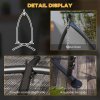 Outsunny Hammock Chair Stand, Hanging Heavy Duty Metal Frame Hammock Stand with Chain, for Hanging Hammock Air Porch Swing Chair, Egg Chair, Indoor & Outdoor Use, Black