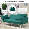 HOMCOM Click Clack Sofa Bed, 3 Seater Sofa, Convertible Bed Settee, Modern Fabric Loveseat Sofa Couch with 2 Cushions for Living Room, Guest Room