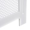 HOMCOM Wooden Radiator Cover Heating Cabinet Modern Home Furniture Grill Style  White Painted (Small)