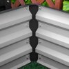 Outsunny Set of 2 Raised Garden Bed, Outdoor Planter Box with Galvanised Steel Frame for Growing Vegetables, Flowers and Herbs, 60 x 60 x 30.5 cm, Grey