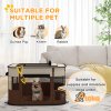 PawHut Dog Pen, Pet Playpen, Portable Foldable Dog Cat Playpen Soft Pet Cage with Storage Bag for Puppies, Rabbits, Kittens, Guinea Pigs, 84 x 64 x 53cm - Brown