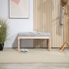 HOMCOM 80cm End of Bed Bench, Window Seat, Tufted Bench for Bedroom, Hallway, Living Room, Light Grey