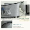 PawHut Dog Sofa Bed for Miniature Dogs, Pet Chair Couch Kitten Lounge with Soft Washable Cushion, Thick Sponge, Wooden Frame, Storage Pocket, 69 x 49 x 38cm - Silver-Tone
