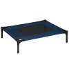 PawHut Raised Dog Bed Cat Elevated Lifted Puppy Pet Elevated Cot Portable Camping Basket - Blue (Medium)