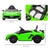 HOMCOM Lamborghini Aventador Licensed Kids' Electric Ride-on with Remote Control, 12V Powered Electric Car for Kids with Butterfly Doors, Auxiliary wheels, Music, Horn, Suspension - Green