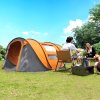 Outsunny 4 Person Pop-up Camping Tent Family Tent with Ground Sheet, 4 Windows and Portable Carry Bag for Beach Outdoor Trip