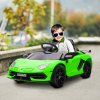 HOMCOM Lamborghini Aventador Licensed Kids' Electric Ride-on with Remote Control, 12V Powered Electric Car for Kids with Butterfly Doors, Auxiliary wheels, Music, Horn, Suspension - Green