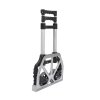 HOMCOM Aluminium Folding Hand Truck Trolley, Heavy Duty Foldable Sack Cart with Adjustable Telescoping Handle, 70KG Load Capacity