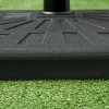 Outsunny 19kg Resin Garden Parasol Base Holder, Square Outdoor Market Umbrella Stand Weight for Poles of 32mm, 38mm, and 48mm, Black