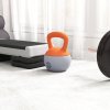 SPORTNOW Soft Kettlebell, 12kg Kettle Bell with Non-Slip Handle for Home Gym Weight Lifting and Strength Training, Orange and Grey
