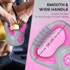 SPORTNOW Kettlebell, 2kg Kettle Bells with Handle for Home Gym Weight Lifting and Strength Training, Pink and Grey