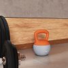 SPORTNOW Soft Kettlebell, 12kg Kettle Bell with Non-Slip Handle for Home Gym Weight Lifting and Strength Training, Orange and Grey