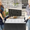 Outsunny 380L Garden Storage Box Outdoor Storage Box Waterproof with Lockable Lid and Moulded Handles, Double-Layer HDPE Deck Box, 115 x 60 x 60 cm