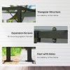 Outsunny 3 x 3(m) Outdoor Lean To Pergola Retractable Canopy Wall Mounted Gazebo Patio Shelter Sun Shade, Cream White
