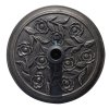 Outsunny 9kg Garden Parasol Base, Round Resin Cast Iron Effect Sun Umbrella Base, Outdoor Umbrella Stand for 38mm or 48mm Outdoor Umbrella Poles, Bronze Tone